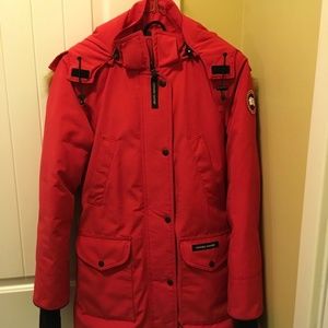 SOLD Canada Goose Down Parka/Fur Hood (S) Red